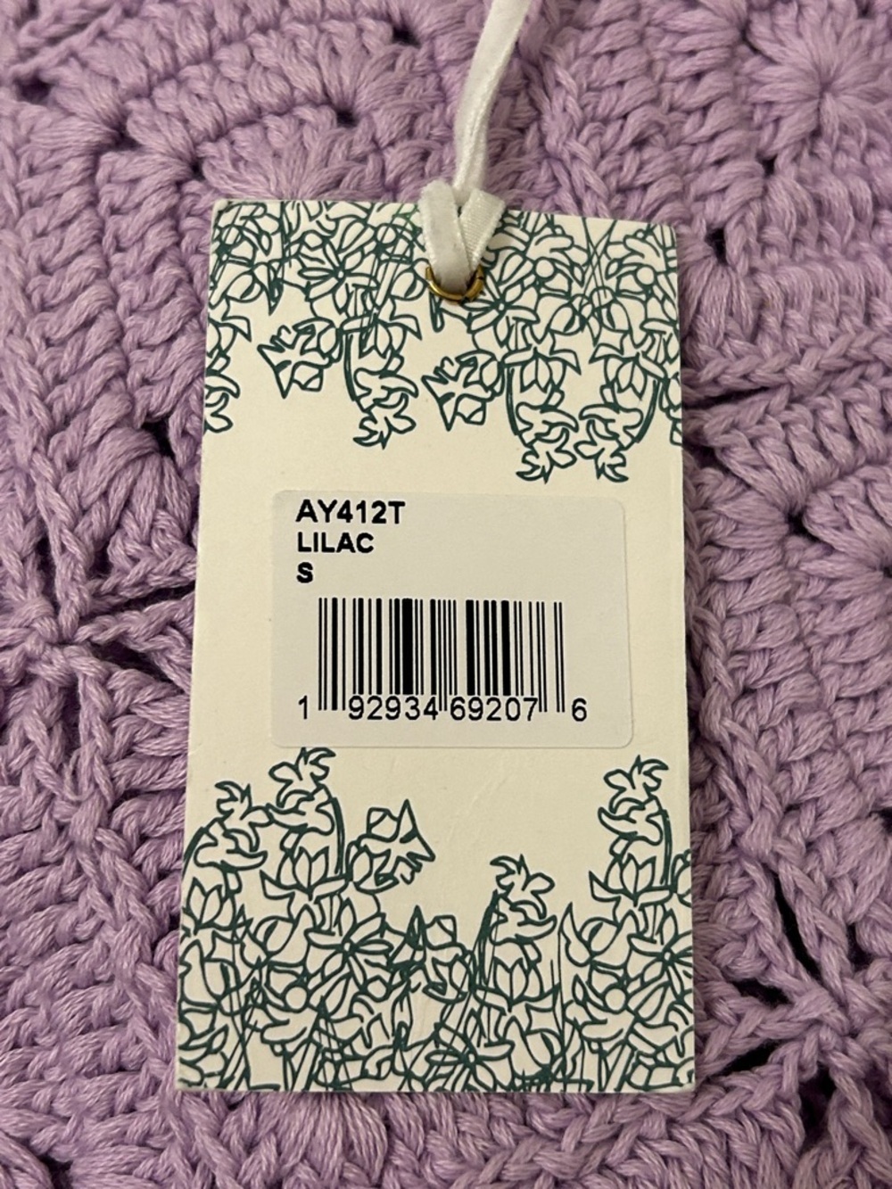 Tuckernuck Hyacinth House Lilac Lavendar Crotchet Cory Tank NWT Size Small - Picture 11 of 12
